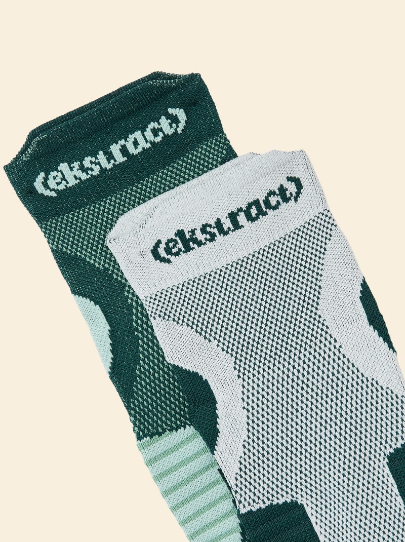 Confezione da 2 paia di calzini compressivi in cotone (ekstract) Verde - Kiabi