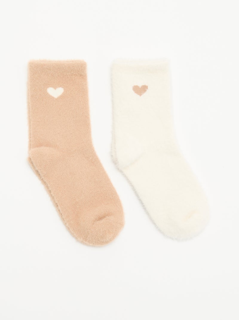 Confezione da 2 paia di calzini fantasia Beige - Kiabi