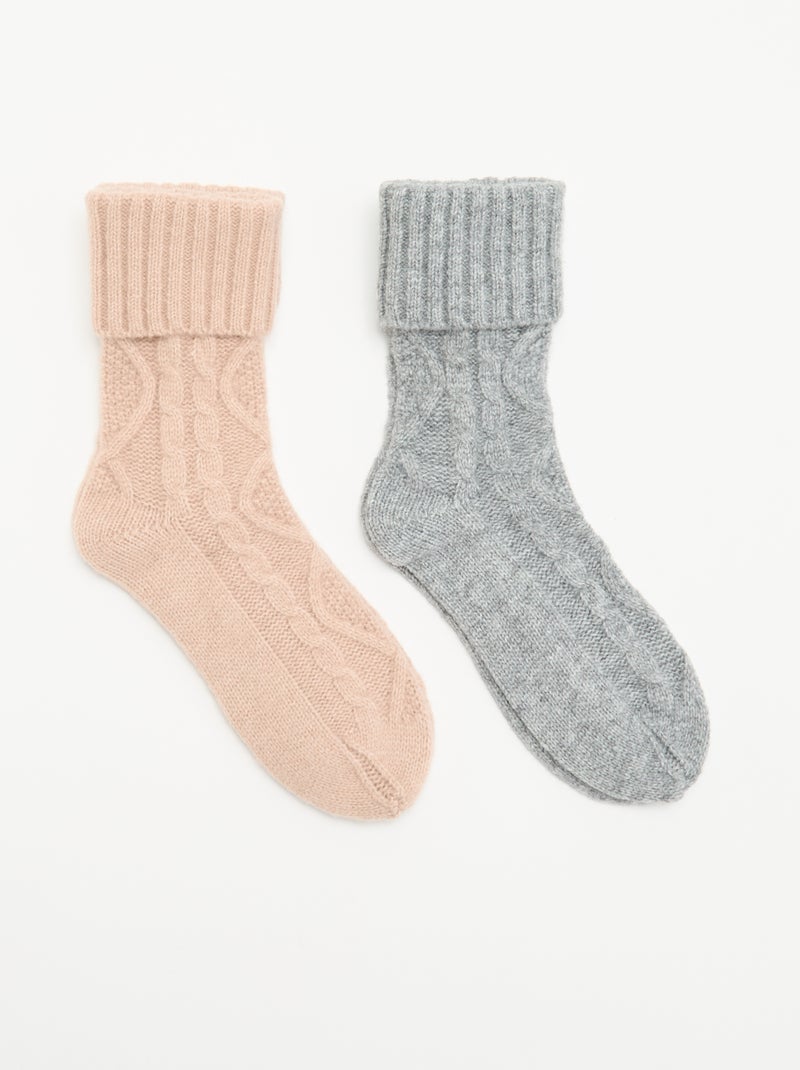 Confezione da 2 paia di calzini Grigio - Kiabi