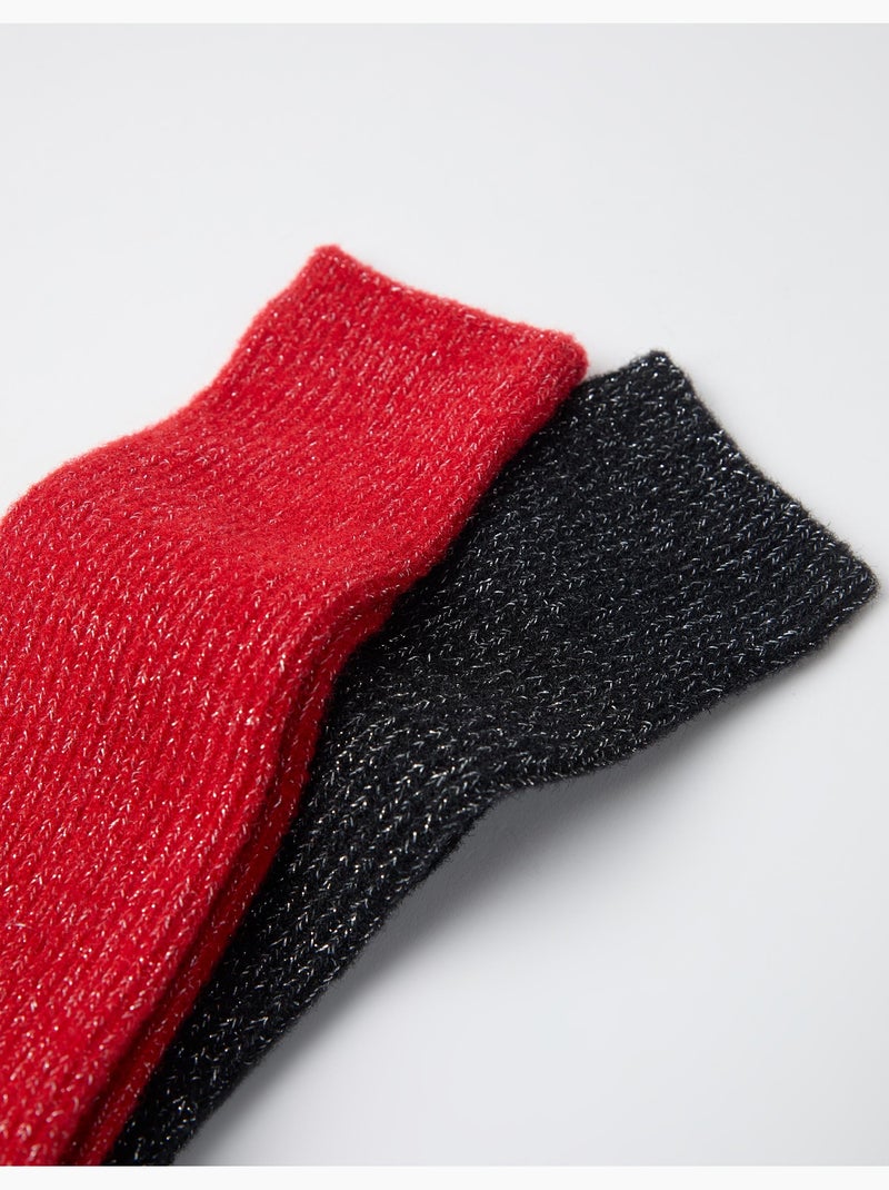 Confezione da 2 paia di calzini, mo fashion Rosso - Kiabi