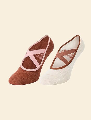 Confezione da 2 paia di calzini yoga (ekstract) in cotone