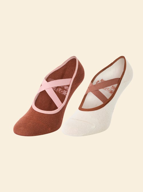 Confezione da 2 paia di calzini yoga (ekstract) in cotone - Kiabi