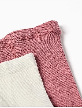 Confezione da 2 paia di collant a coste/jacquard
