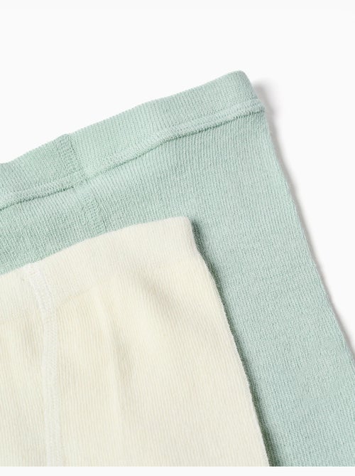 Confezione da 2 paia di collant a costine/jacquard - Kiabi