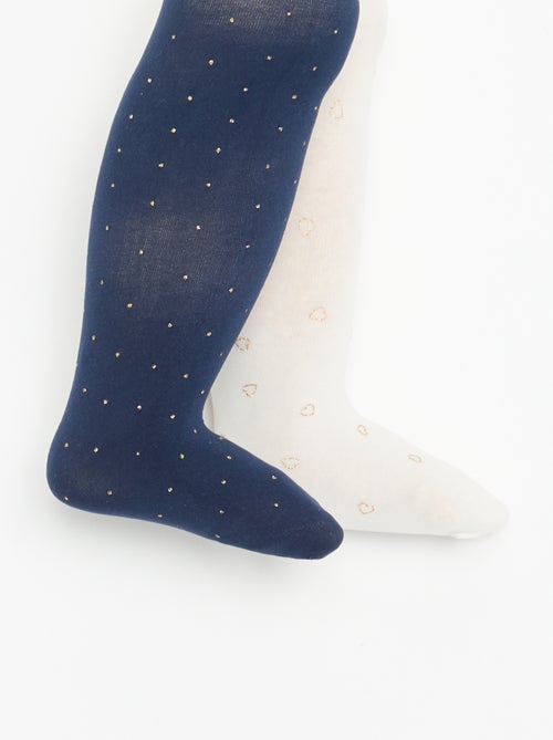 Confezione da 2 paia di collant leggeri fantasia - Kiabi