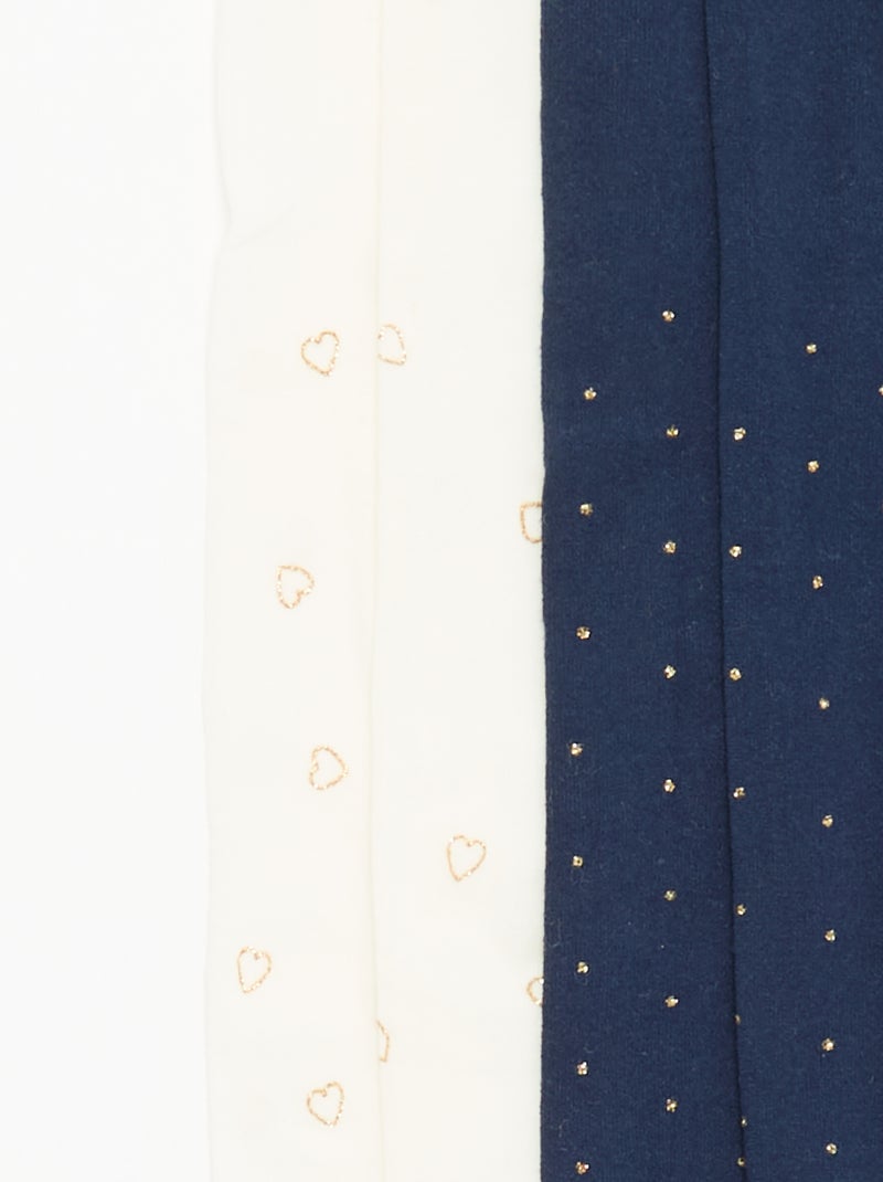 Confezione da 2 paia di collant leggeri fantasia Blu - Kiabi