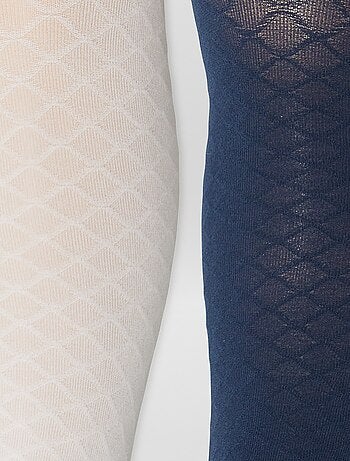Confezione da 2 paia di collant leggeri fantasia