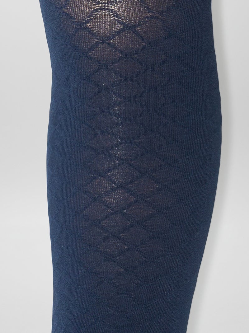 Confezione da 2 paia di collant leggeri fantasia BLU - Kiabi