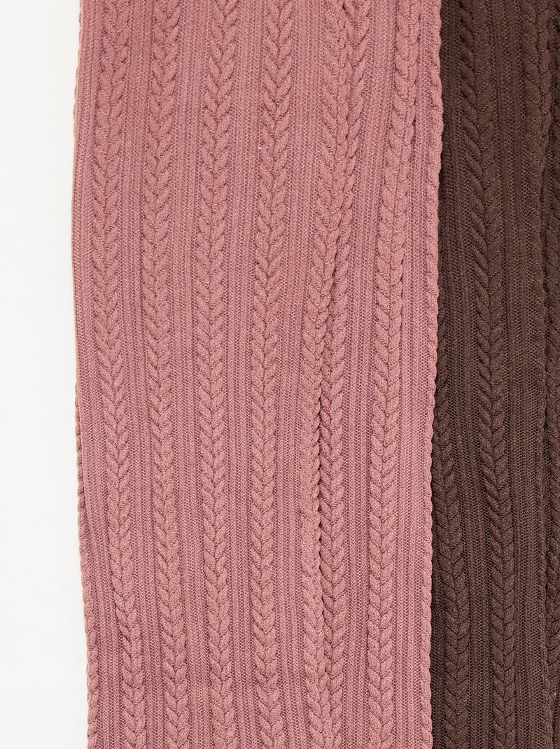 Confezione da 2 paia di collant Rosso - Kiabi