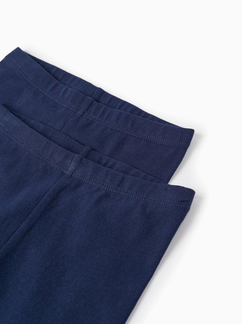 Confezione da 2 paia di leggings Blu scuro - Kiabi