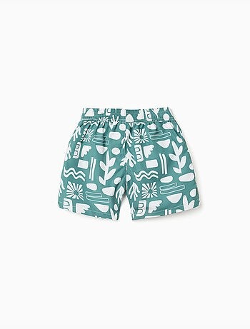 Confezione da 2 pantaloncini da bagno liscio/stampato con coulisse