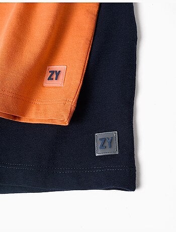 Confezione da 2 pantaloncini in cotone con coulisse