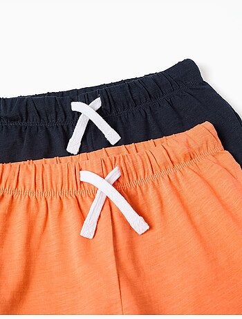 Confezione da 2 pantaloncini in cotone con coulisse