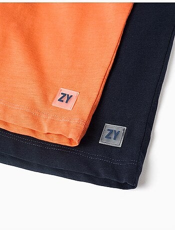 Confezione da 2 pantaloncini in cotone con coulisse