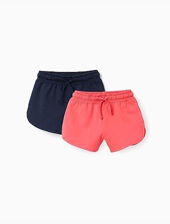 Confezione da 2 pantaloncini in cotone con coulisse
