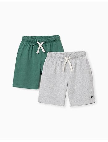 Confezione da 2 pantaloncini in cotone con coulisse