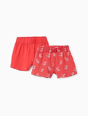 Confezione da 2 pantaloncini in cotone lisci e stampati