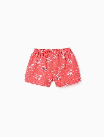 Confezione da 2 pantaloncini in cotone lisci e stampati