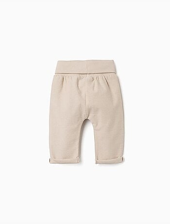 Confezione da 2 pantaloni in cotone lisci/a coste