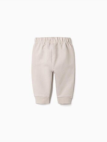 Confezione da 2 pantaloni lisci/a righe in cotone