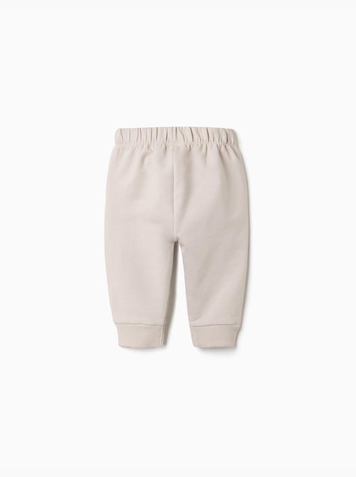 Confezione da 2 pantaloni lisci/a righe in cotone - Kiabi