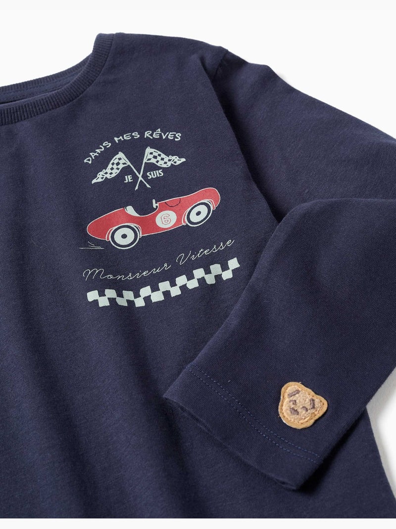 Confezione da 2 pigiama lunghi in cotone con stampe di auto Blu Verde - Kiabi