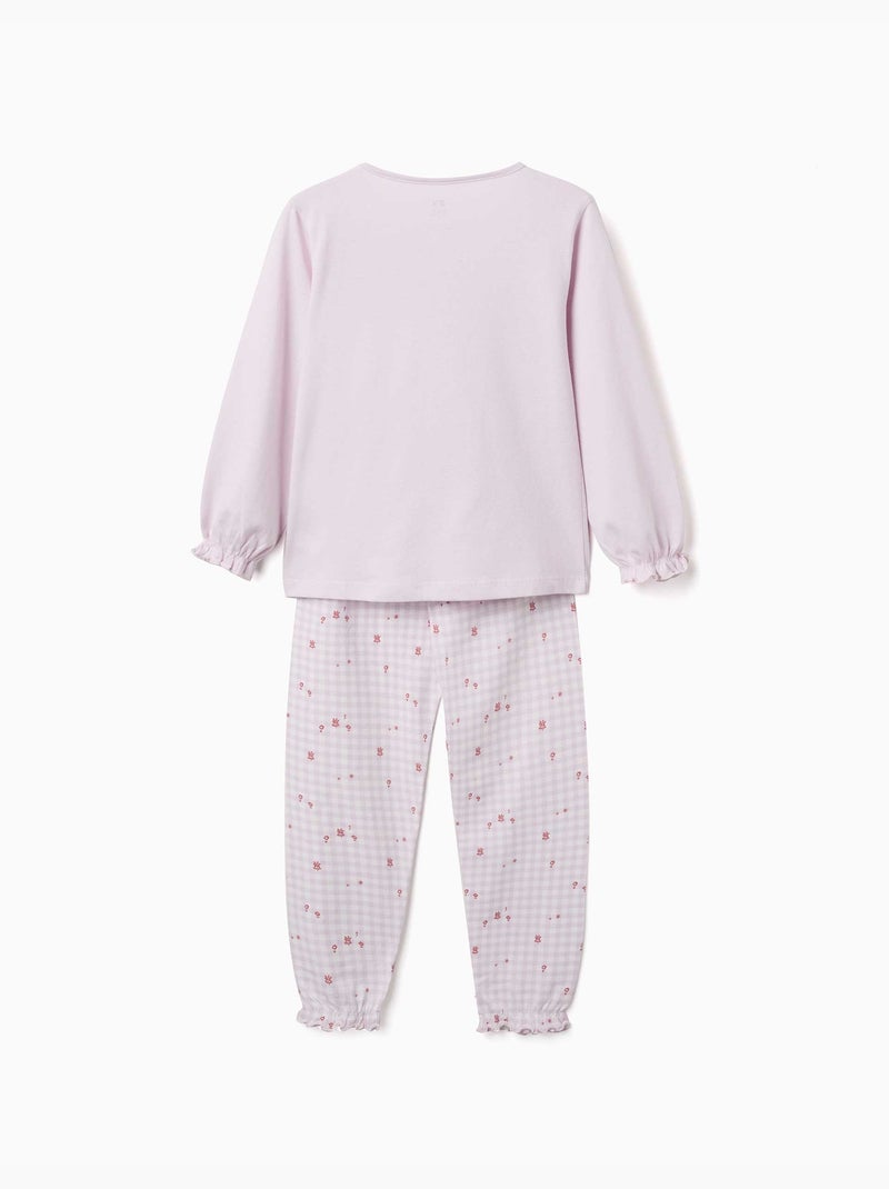 Confezione da 2 pigiama lunghi in cotone con stampe floreali Bianco Rosa - Kiabi
