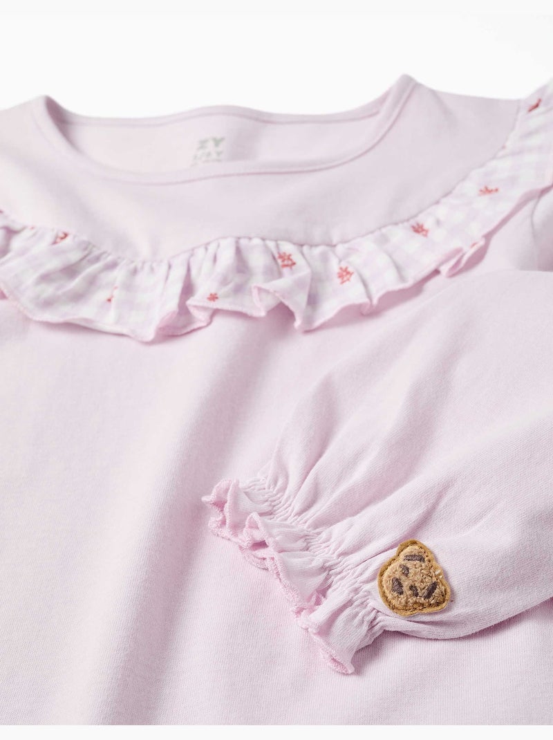 Confezione da 2 pigiama lunghi in cotone con stampe floreali Bianco Rosa - Kiabi