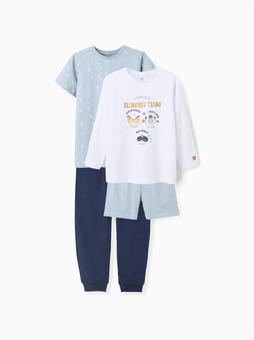 Confezione da 2 pigiami corti/lunghi in cotone con stampe - Kiabi