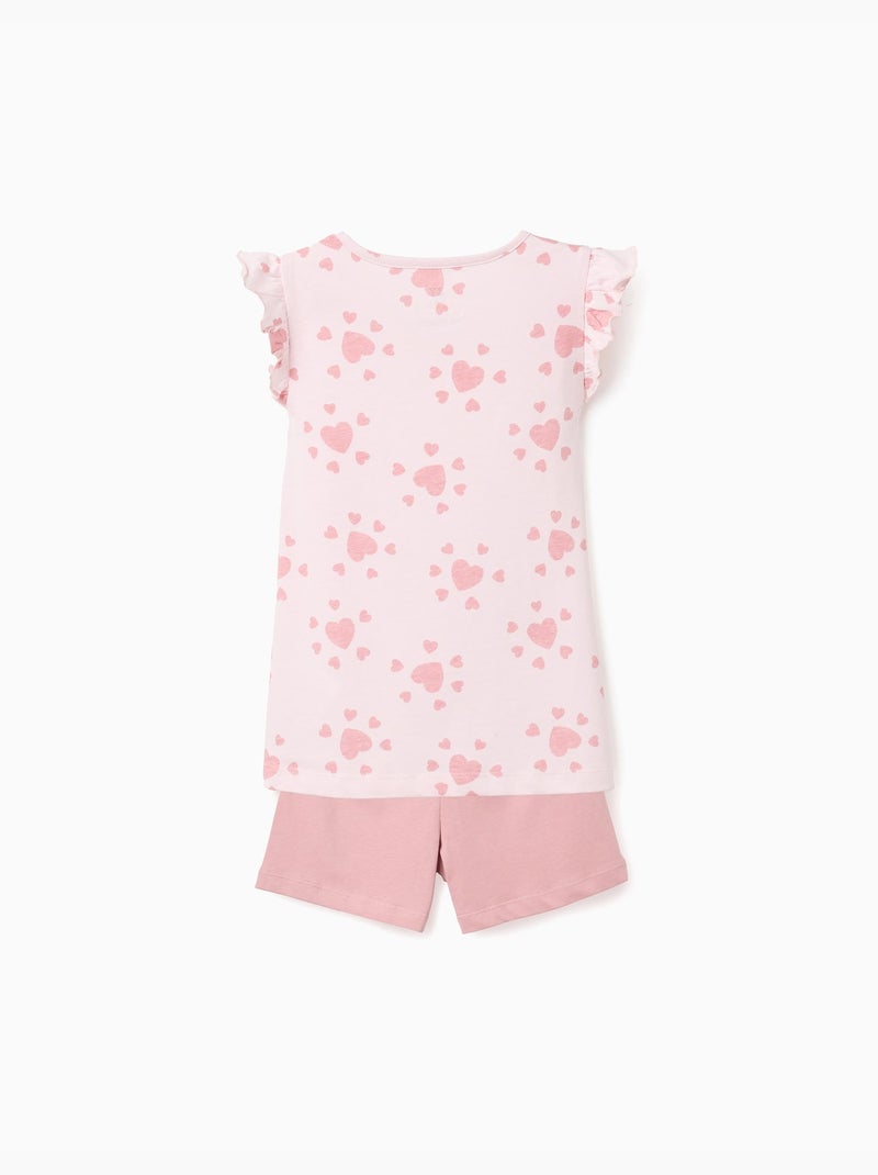 Confezione da 2 pigiami in cotone con stampe di cuori Multicolore - Kiabi