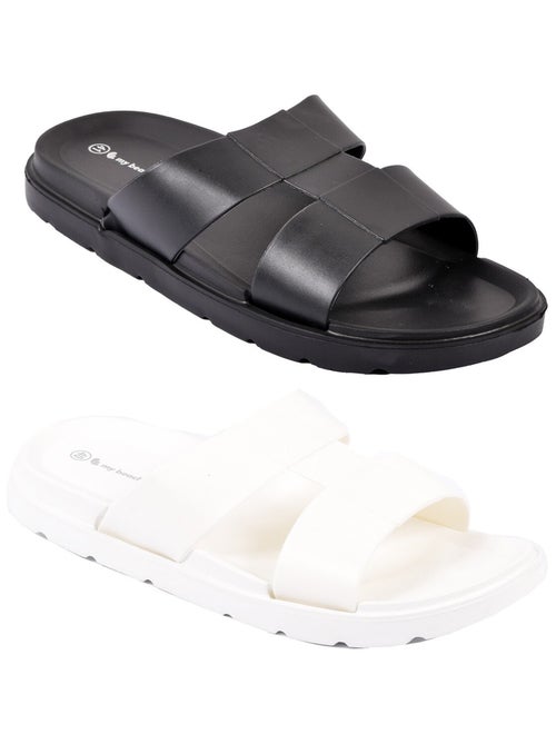 Confezione da 2 sandali mule incrociati - Kiabi