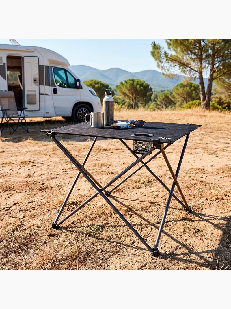 Confezione da 2 sedie da campeggio a righe 48x47x82 cm e tavolo pieghevole 61x50x51 cm Blu Bianco - Kiabi