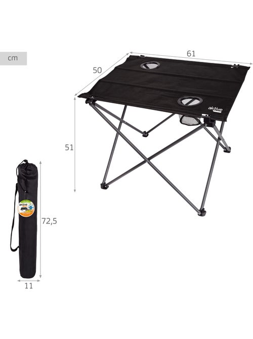 Confezione da 2 sedie da campeggio a righe 48x47x82 cm e tavolo pieghevole 61x50x51 cm - Kiabi Confezione da 2 sedie da campeggio a righe 48x47x82 cm e tavolo pieghevole 61x50x51 cm - Kiabi