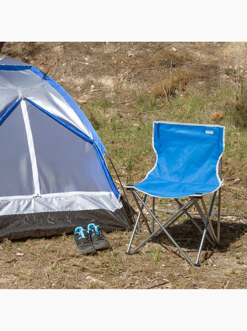 Confezione da 2 sedie da campeggio fisse alte 43x43x71 cm Blu - Kiabi