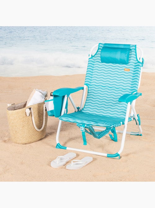 Confezione da 2 sedie da spiaggia multiposizione di medie dimensioni, 48x58x76 cm - Kiabi