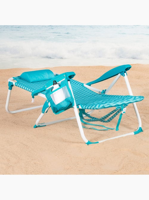Confezione da 2 sedie da spiaggia multiposizione di medie dimensioni, 48x58x76 cm - Kiabi