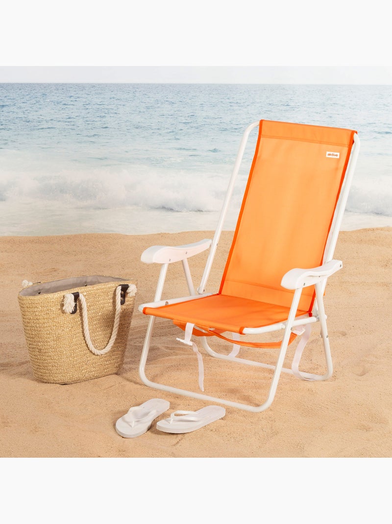 Confezione da 2 sedie da spiaggia semi-fisse 44x40x81 cm arancioni Arancione - Kiabi