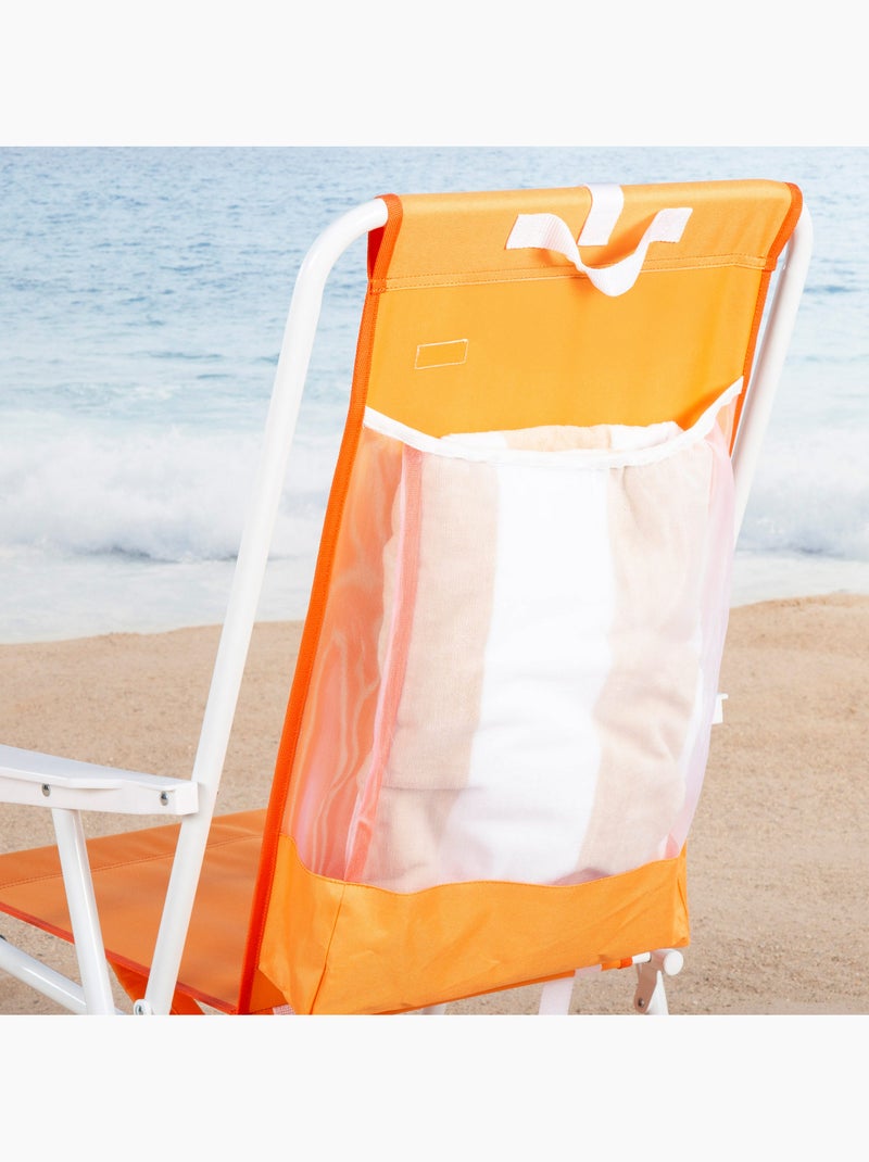 Confezione da 2 sedie da spiaggia semi-fisse 44x40x81 cm arancioni Arancione - Kiabi