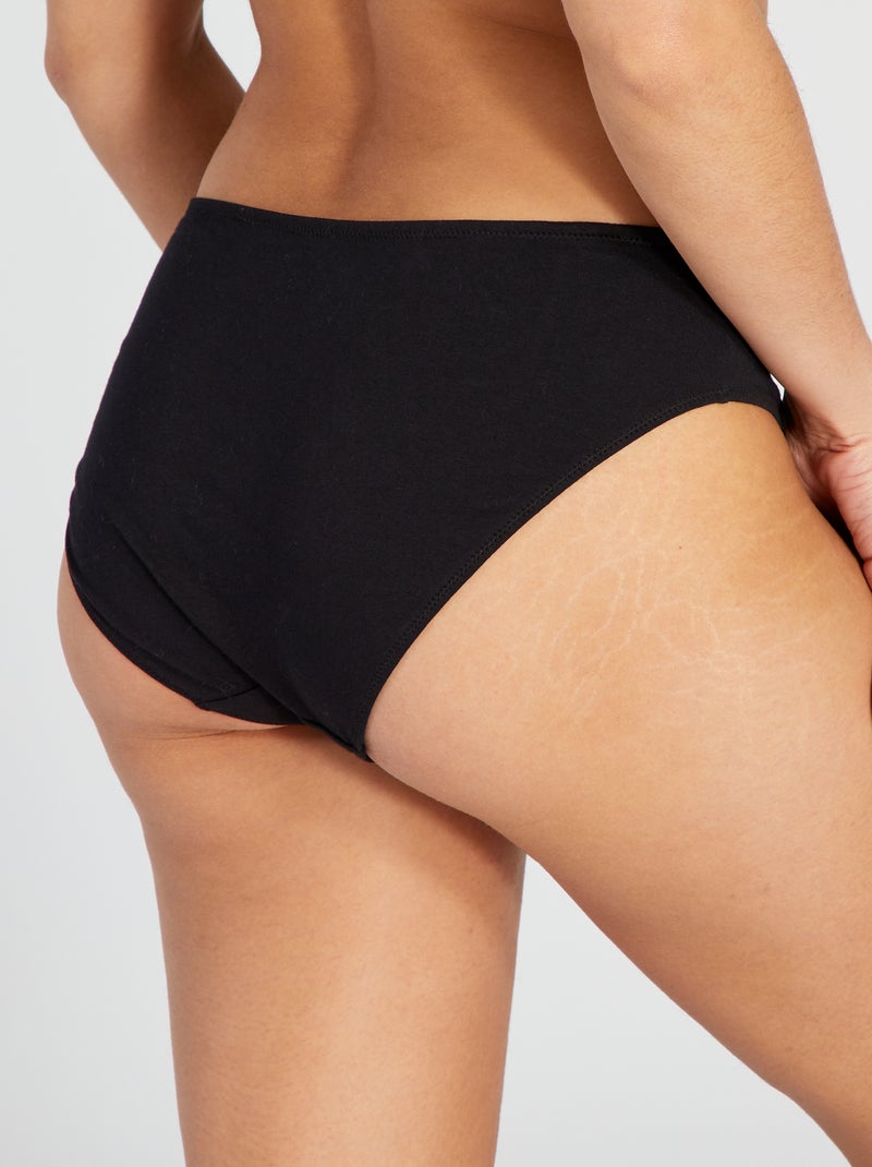 Confezione da 2 slip in jersey - collezione facile da indossare nero - Kiabi