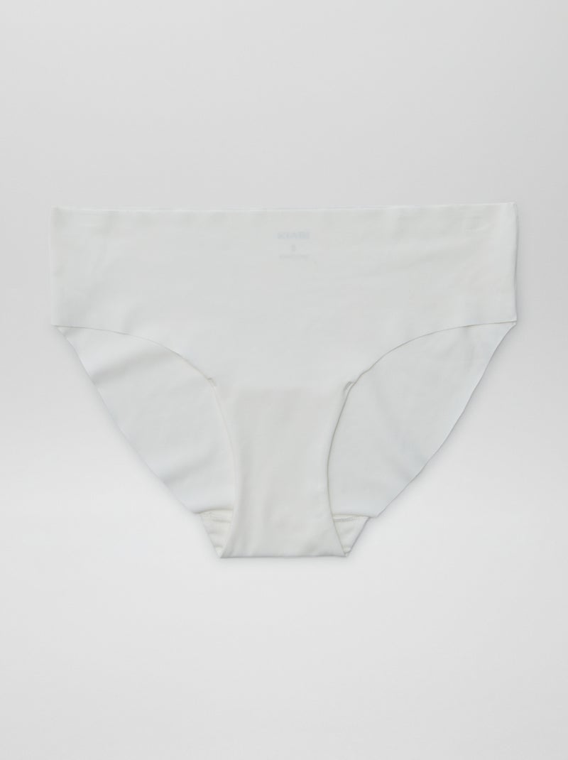 Confezione da 2 slip invisibili in microfibra BIANCO - Kiabi