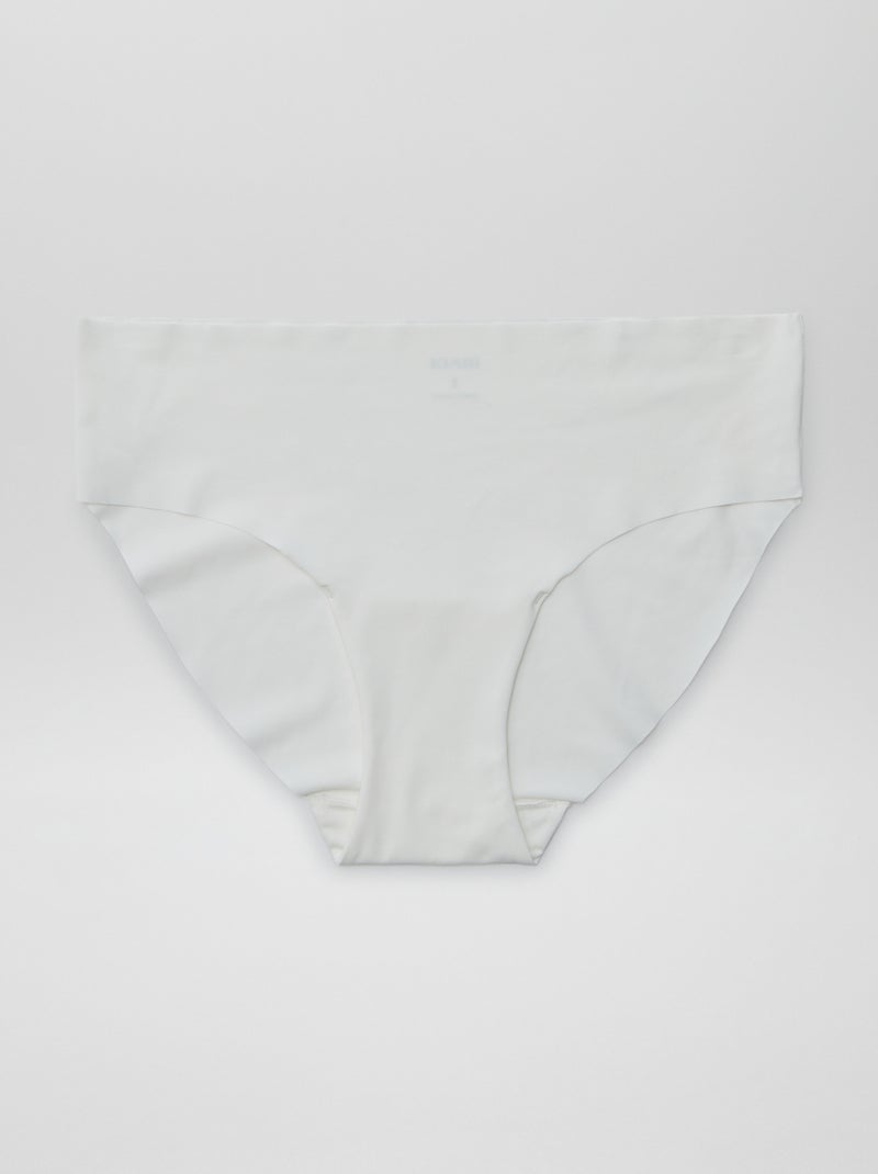 Confezione da 2 slip invisibili in microfibra BIANCO - Kiabi