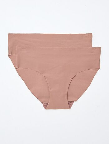 Confezione da 2 slip invisibili in microfibra