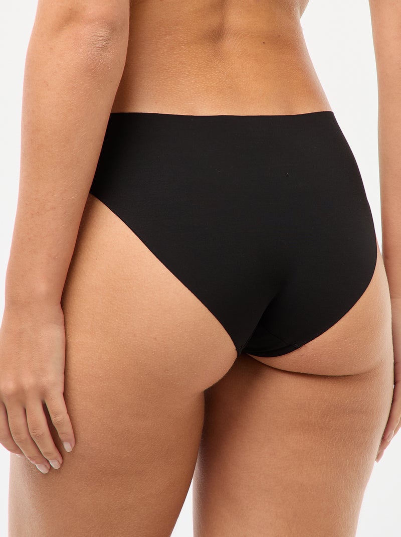 Confezione da 2 slip invisibili in microfibra Nero - Kiabi