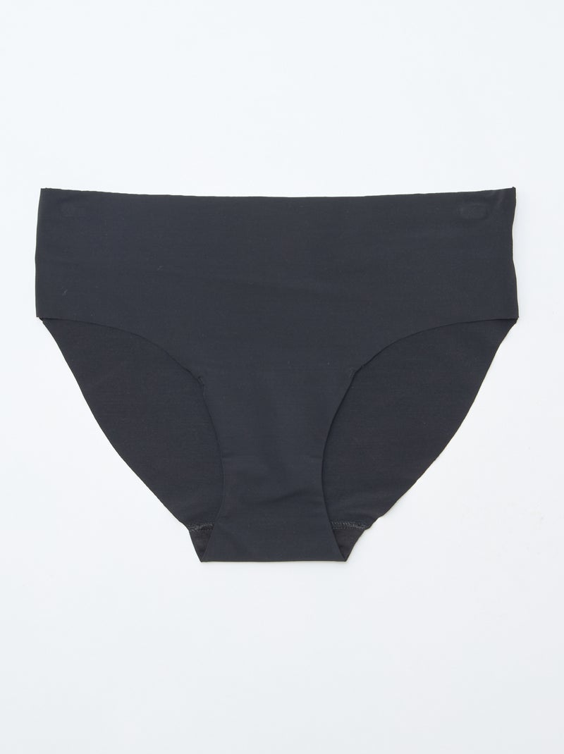 Confezione da 2 slip invisibili in microfibra Nero - Kiabi