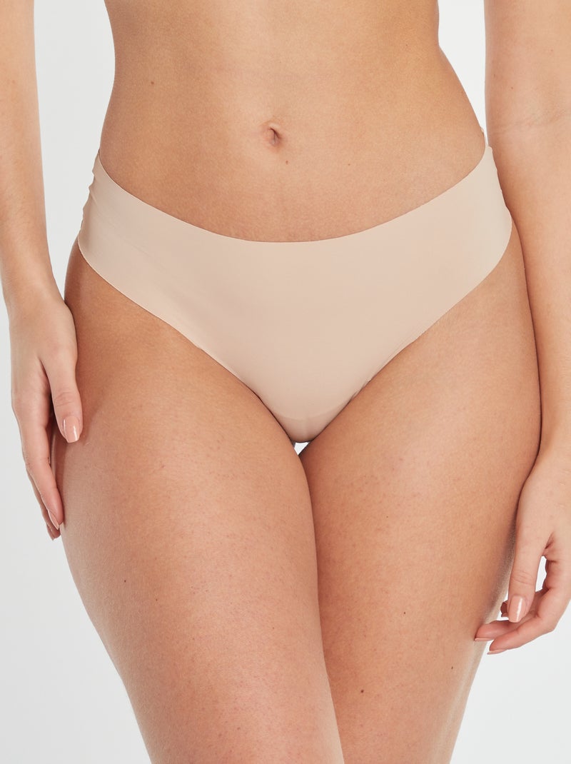 Confezione da 2 slip invisibili in microfibra ROSA - Kiabi