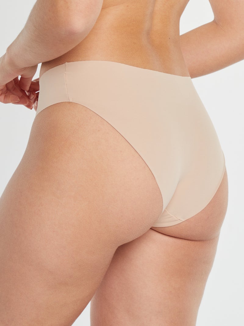 Confezione da 2 slip invisibili in microfibra ROSA - Kiabi