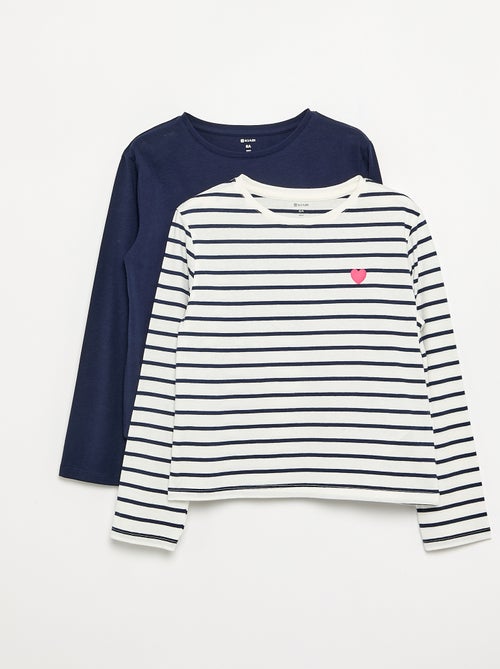 Confezione da 2 T-shirt a maniche lunghe - Kiabi