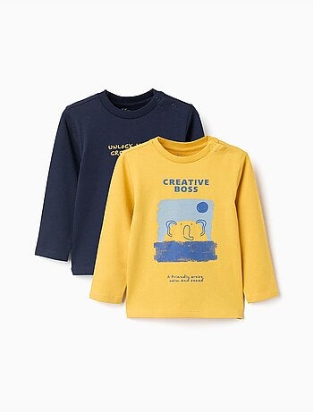 Confezione da 2 t-shirt a maniche lunghe con stampe