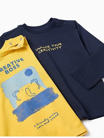 Confezione da 2 t-shirt a maniche lunghe con stampe