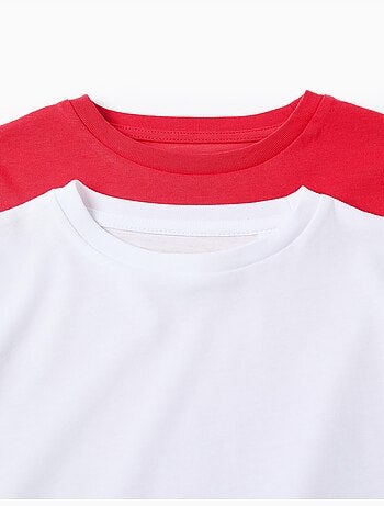 Confezione da 2 T-shirt in cotone a manica lunga